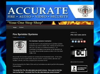 Fire Sprinklers Dayton Ohio - Word Press Landing Page